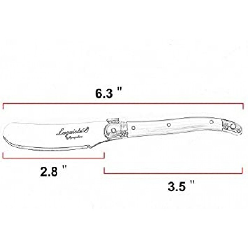 Laguiole By FlyingColors 버터 나이프 버터 스프레터, 스테인레스 스틸 치즈 나이프 세트, 6 개 세트 (레드)