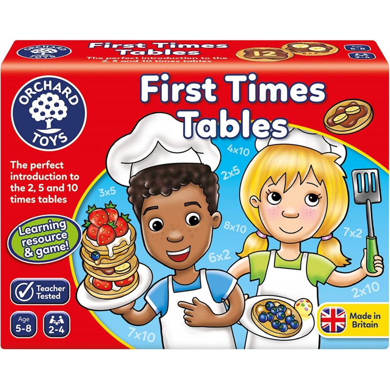 Orchard Toys First Times Tables Game, 2, 5, 10번의 테이블 5-8세 아이 교육용 수학 게임