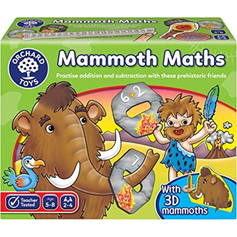 Orchard Toys Mammoth Maths Game, 교육용 수학 게임, Magic Viewer의 답, 5-8세 어린이