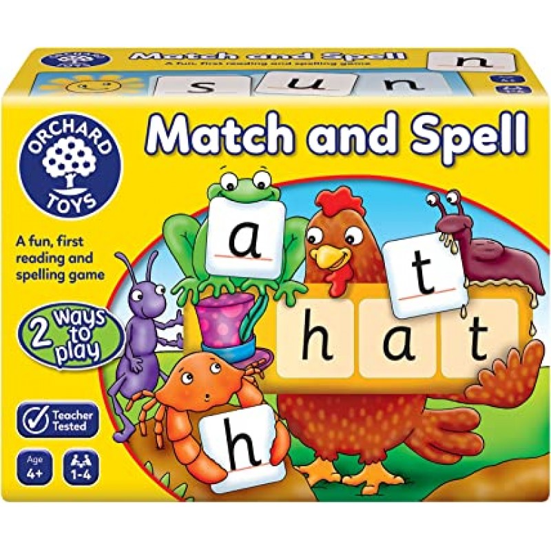 Orchard Toys Match and Spell 맞춤법 게임, 파닉스 및 단어 만들기