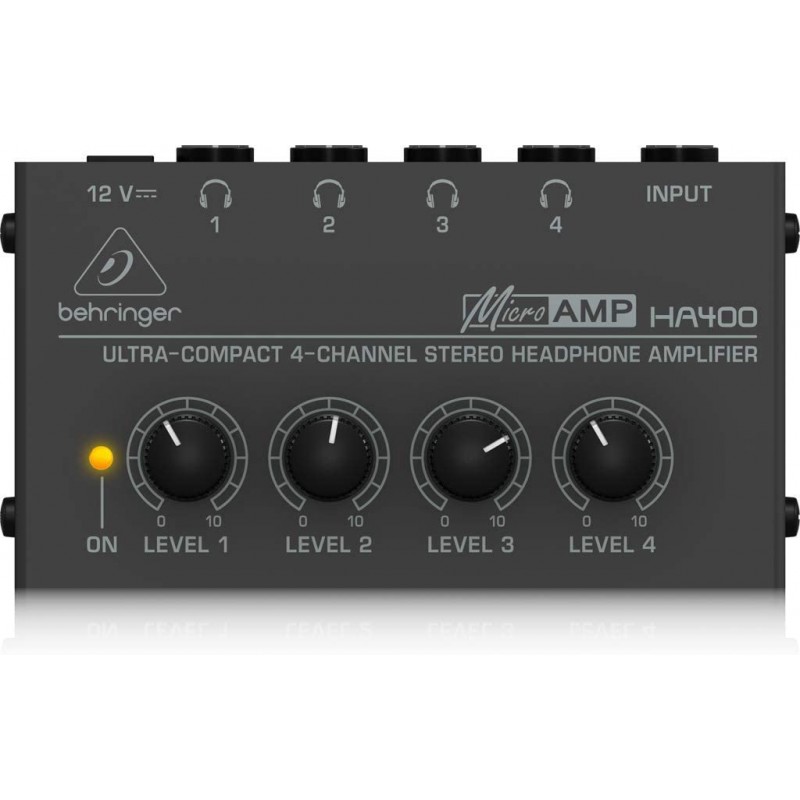 Behringer MICROAMP HA400 초소형 4채널 스테레오 헤드폰 앰프 : 전자제품