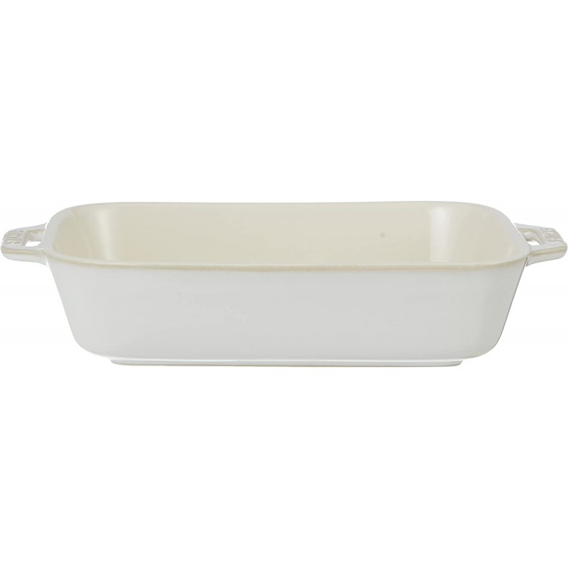 staub 스토우브 렉탄 귤러 접시 아이보리 20×16cm Vintage Color Dish 40511-865