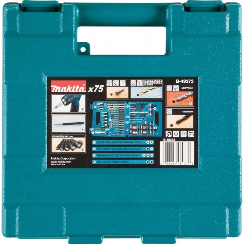 Makita B-49373 75 PC 메트릭 드릴 및 나사 비트 세트