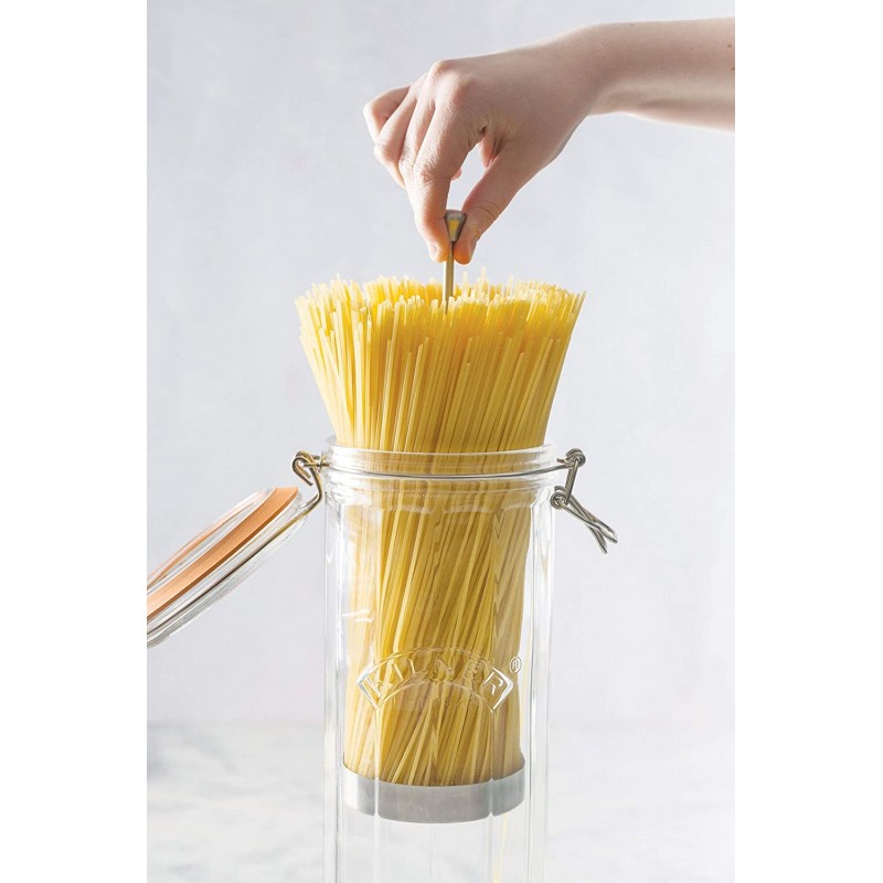 Kilner Facetted Spaghetti Jar, 2.2L Glass Clip Top (Airtight) | KILNER