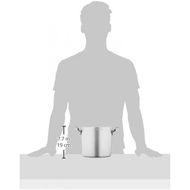 Pentole Agnelli 프로페셔널 두 개의 손잡이가 있는 알루미늄 스튜 냄비 3mm, 18cm, 4.3L