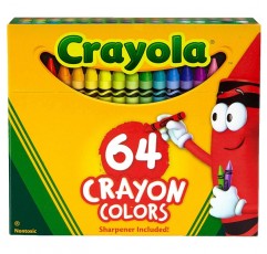 Crayola 크레용, 깎이가 있는 크레용 상자, 64 ct