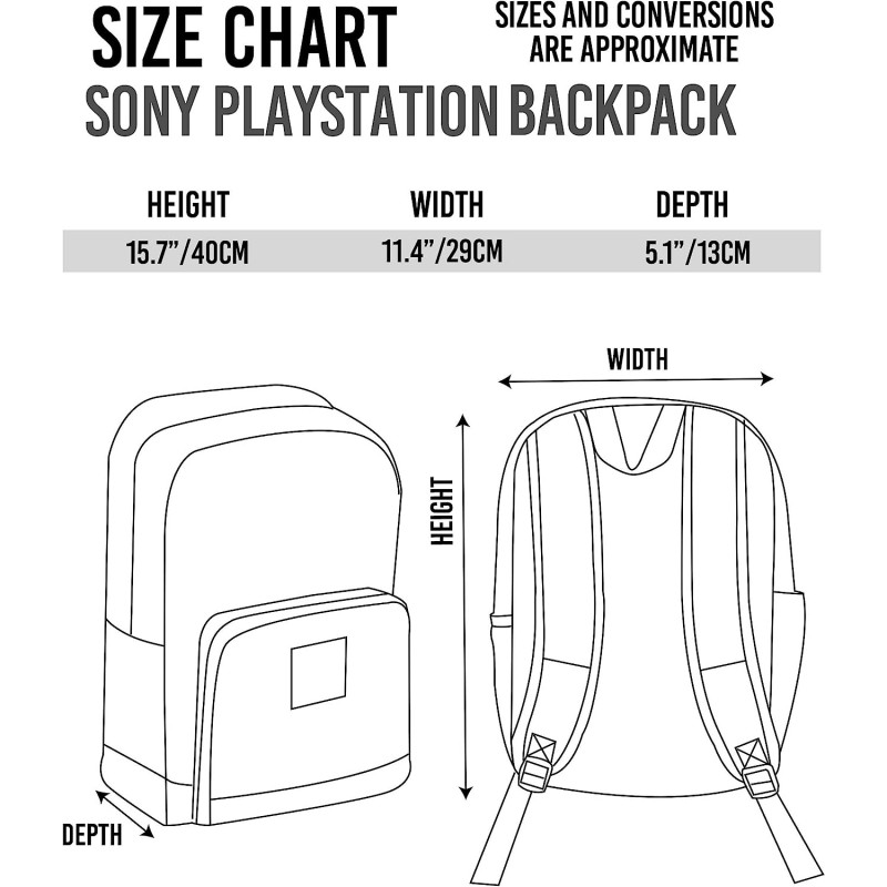 소니 플레이스테이션 로고 블랙 스타일리시 게이머 백팩 16인치