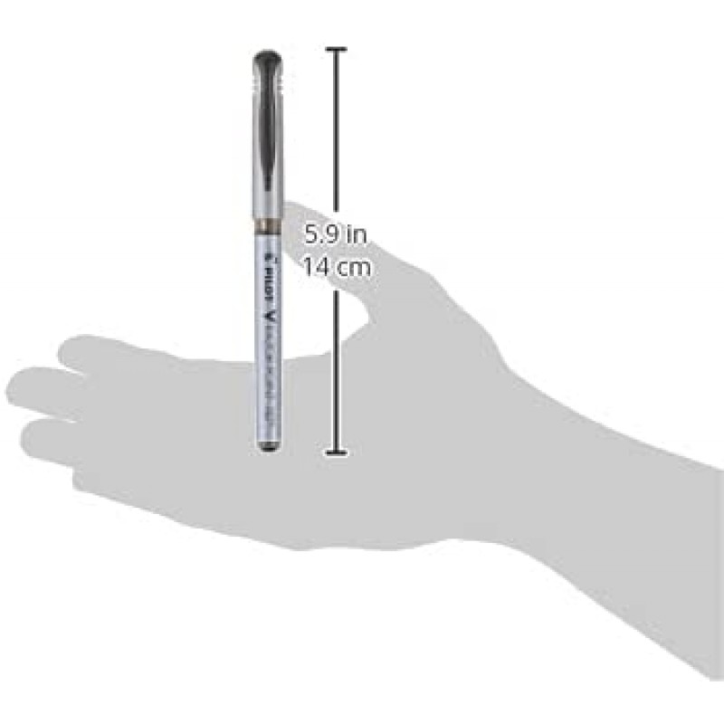 PILOT V Razor Point 액체 잉크 마커, 엑스트라 파인 포인트, 블랙 잉크, 12개(11020), 다스