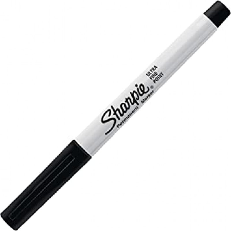 Sharpie 37001 영구 마커, 울트라 파인 포인트, 블랙, 24개