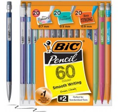 BIC 버라이어티 팩, 다양한 크기, 0.5mm, 0.7mm, 0.9mm, 그래파이트 연필 60개