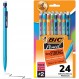 BIC Xtra-Strong 두꺼운 심 샤프 펜슬, 컬러풀 배럴 두꺼운 포인트 포함(0.9mm), 24개 팩, 지우개 포함(MPLWP241)