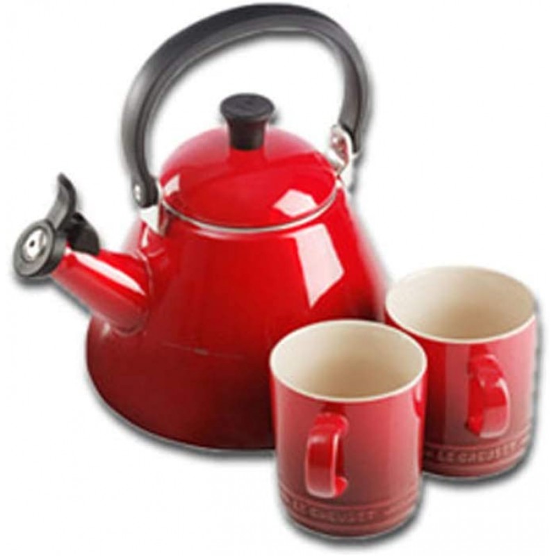 Le Creuset Kone 스토브-탑 주전자 인덕션 및 주철 에나멜 스틸을 포함한 모든 호브 유형에 적합 1.6L
