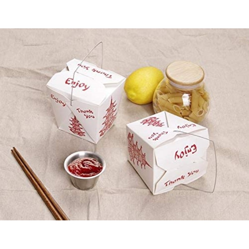 【32oz 20개】 Chinese Take Out Boxes/ 차이니즈 테이크 아웃 박스 pagoda 무늬 핸들 첨부 Placer