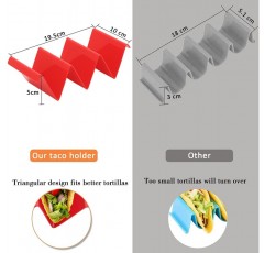 타코 홀더 세트 4팩 다채로운 타코 홀더 고품질 대형 타코 트레이 플레이트