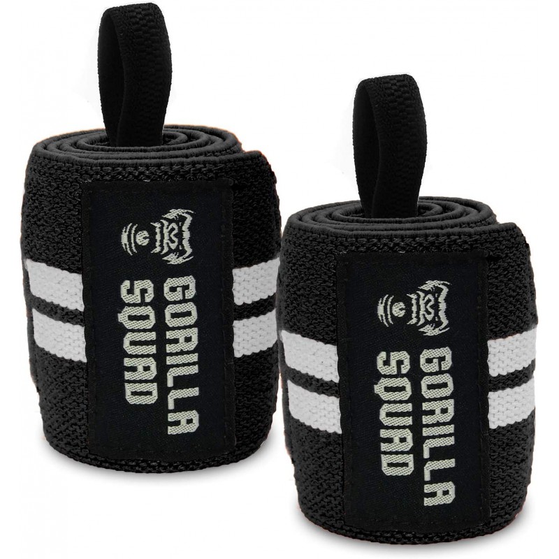 GORILLA SQUAD 손목 보호 손목 보호 웨이트 리프팅 트레이닝 지지자 (블랙)
