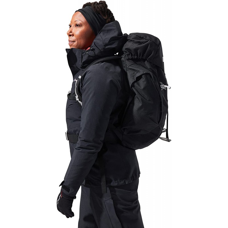 Berghaus 남녀공용 Arrow 배낭 30L - 컴팩트, 통기성 백팩 여행용 및 캠핑 배낭 원사이즈 블랙/레드