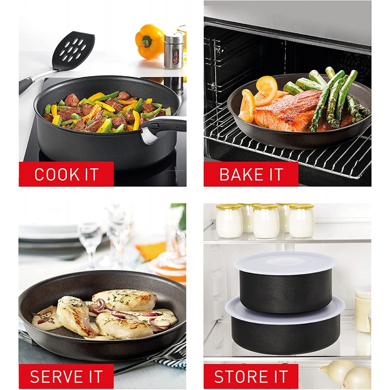 Tefal 테팔 인제니오 에센셜 냄비세트 7개 블랙