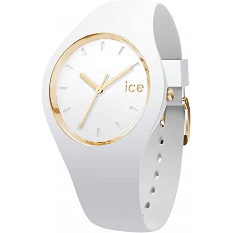 Ice-Watch - ICE Glam White - 실리콘 스트랩이 있는 여성용 손목시계