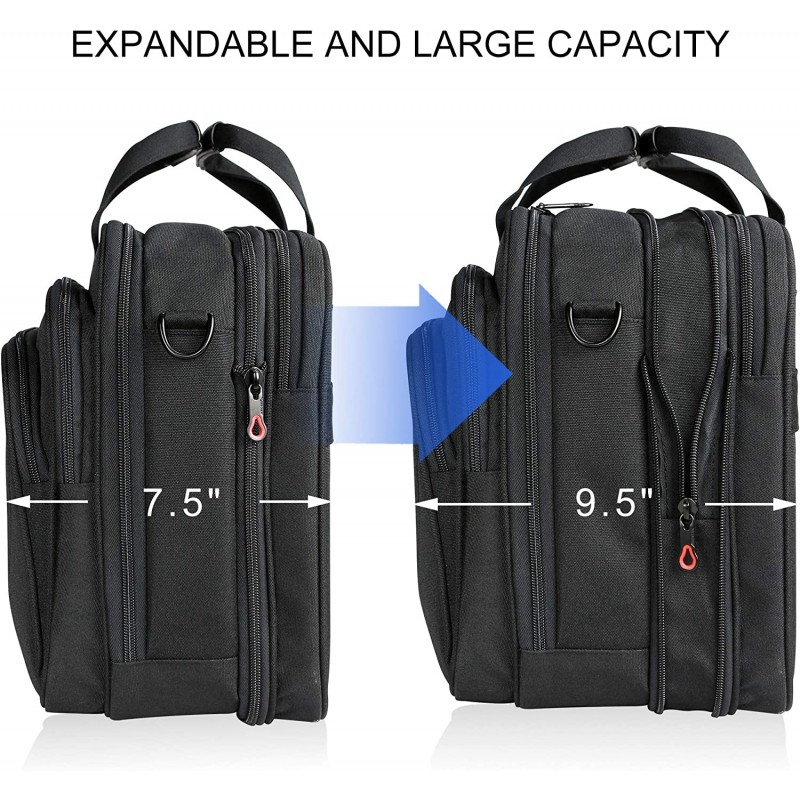 KROSER 노트북 가방 17.3인치 노트북용 확장형 경량 서류 가방 프리미엄 비즈니스 작업 가방