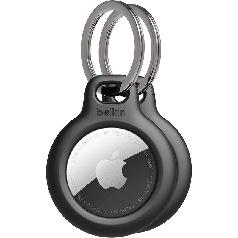 Belkin Apple AirTag 보안 홀더 및 키 링 - 블랙(2 팩)