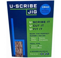 U-SCRIBE JIG 19MM (3/4) 3개 세트 - 필러 파시아스 패널 및 플린트의 프로 마크 퍼펙트 스크라이브 라인