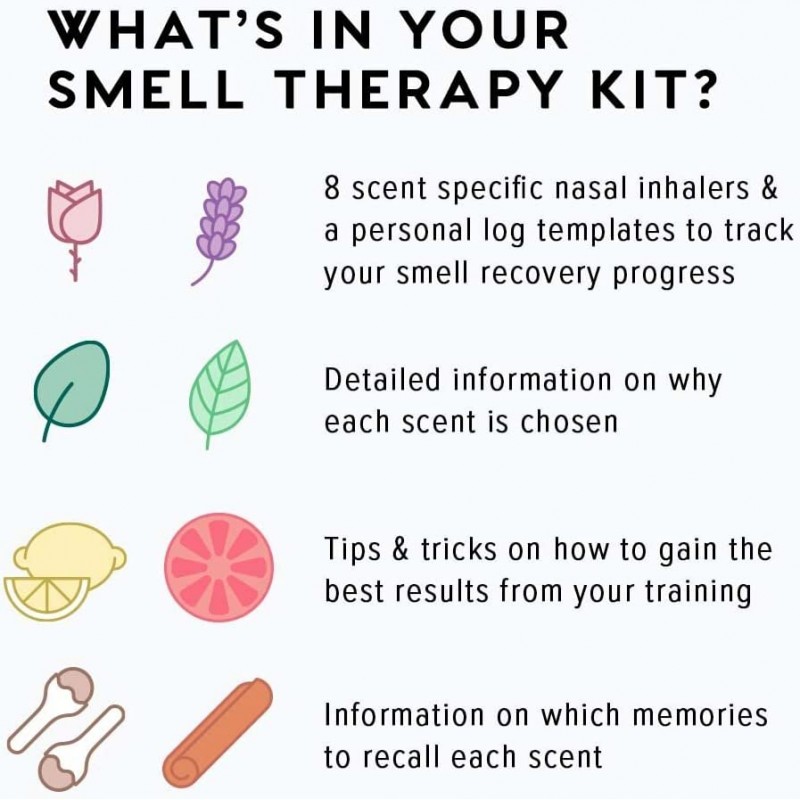 목스 MOXE 냄새 훈련 키트, 미국산, 8가지 에센셜 오일(1단계 및 2단계 번들)