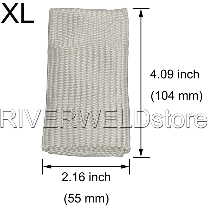 TIG Finger 용접 손가락 커버 난연 내열 고온 작업 보호 장갑에 씌우는 손가락 커버 L & XL, 2개