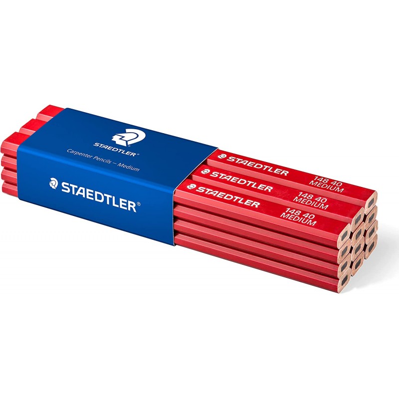 Staedtler 중형 카펜터 연필 목수용 연필 (12개들이 팩)