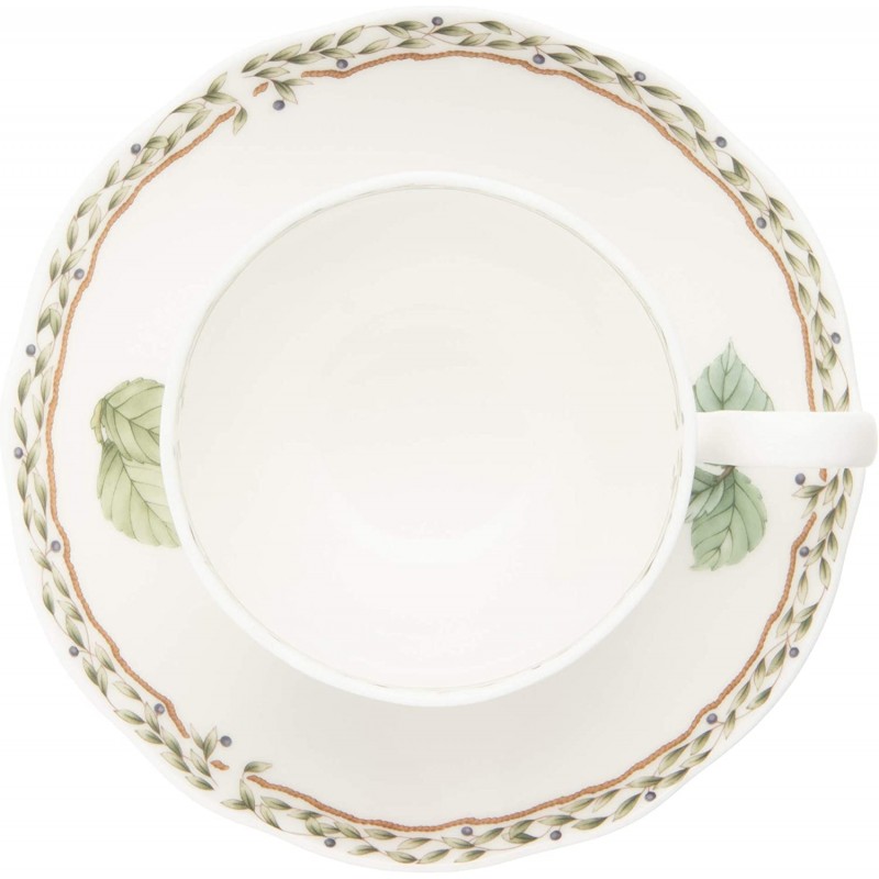 Noritake 노리타케 컵 & 접시 (커피 티 겸용) 250cc 오차드 가든 전자레인지 대응 본차이나 T97887/4911