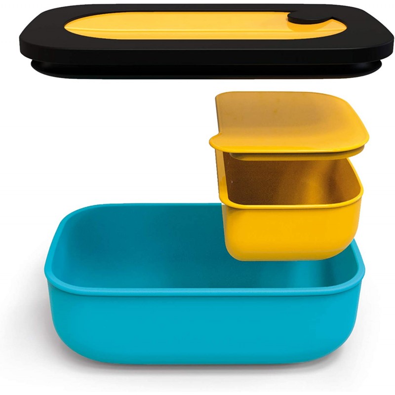 Guzzini On The Go 런치박스 도시락 용기 900 cc 노란색/20 x 12 x 7 cm