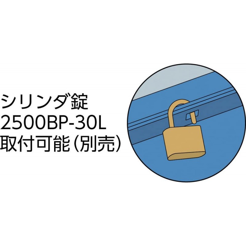 TRUSCO(트러스코) 2단 공구 상자 350X160X260 블루 ST-3500-B