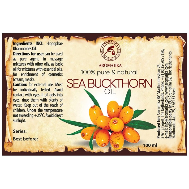 AROMATIKA 산자나무 오일 3.4플루이드온스 - 손톱용 베이스 오일 - 모발 - 얼굴 및 바디 케어