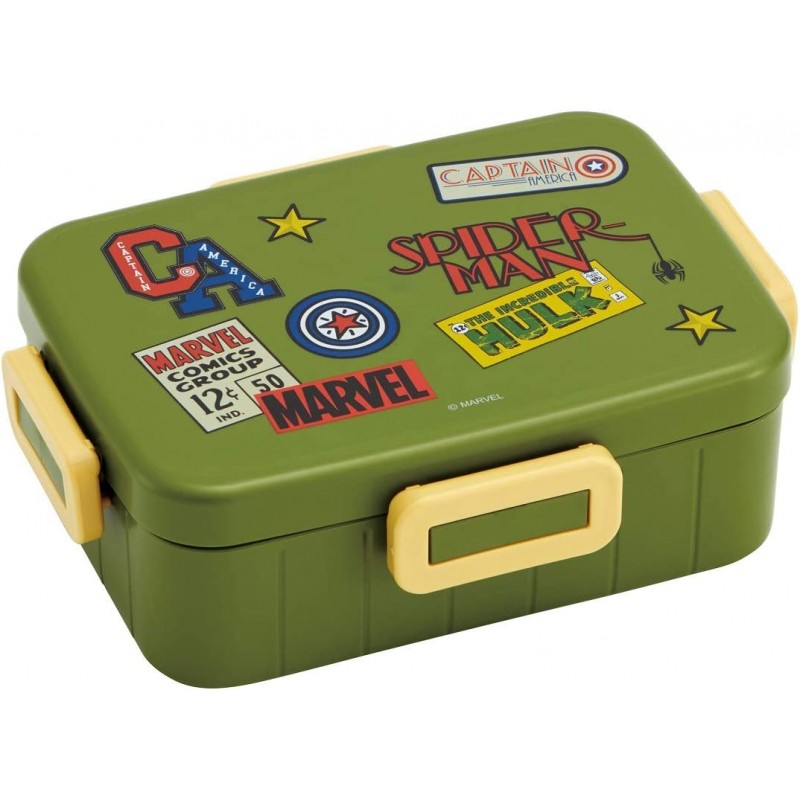 스케이터 락 런치 박스 650ml 도시락 상자 마블 밀리터리 MARVEL 일본제 YZFL7