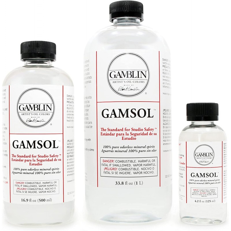 Gamblin 감솔 오일 컬러, 500ml, 투명