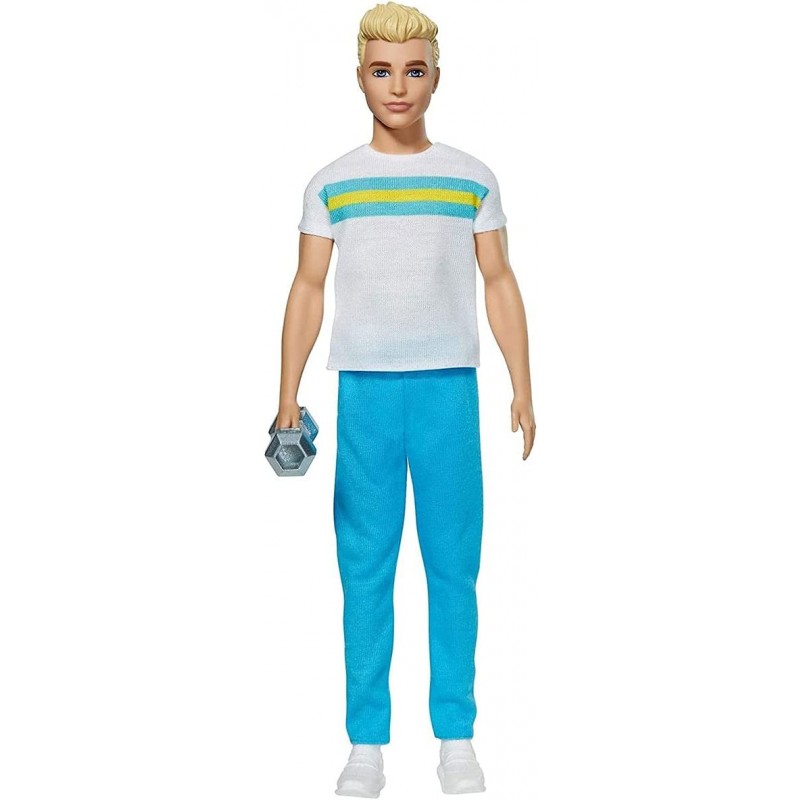 Barbie Ken 60주년 기념 인형 2 티셔츠, 애슬레저 팬츠와 후퇴 레트로 운동 룩