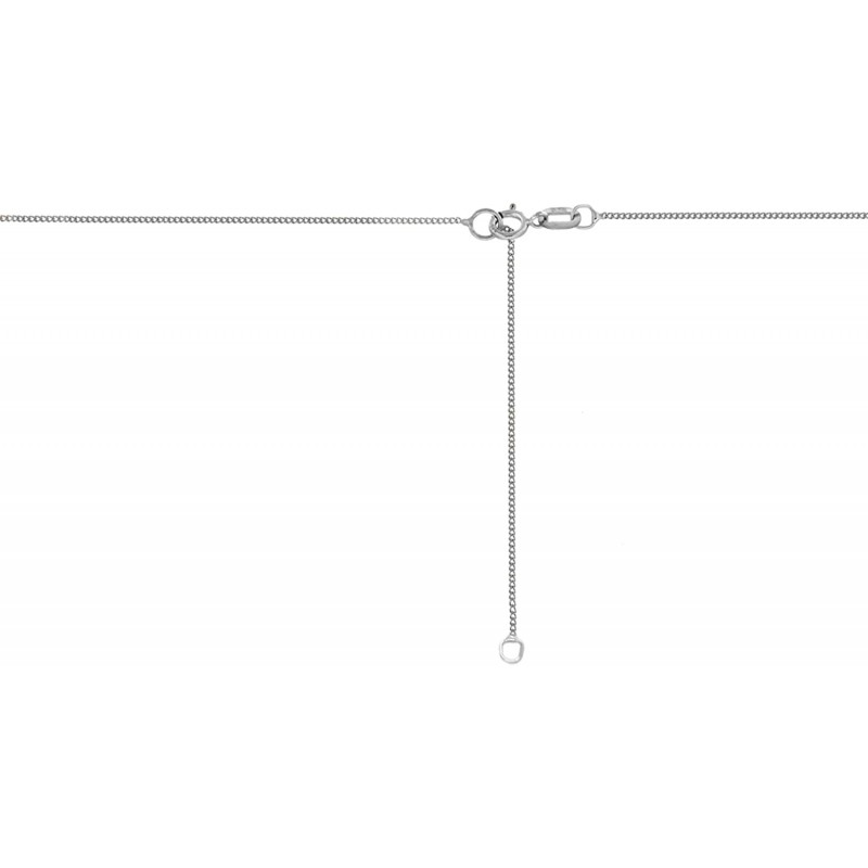 투스카니 실버 조절 가능한 커브 체인 목걸이 선조 퍼프 하트 펜던트 41cm (16인치) 46cm (18인치)