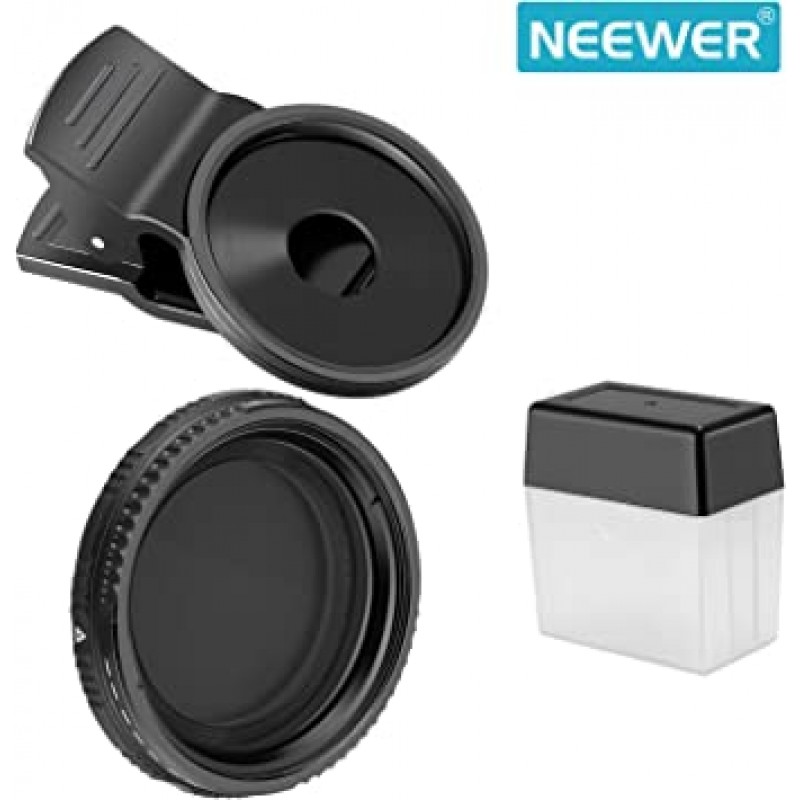 Neewer 37MM 클립 온 ND 2-400 휴대 전화 및 카메라 렌즈 필터 키트