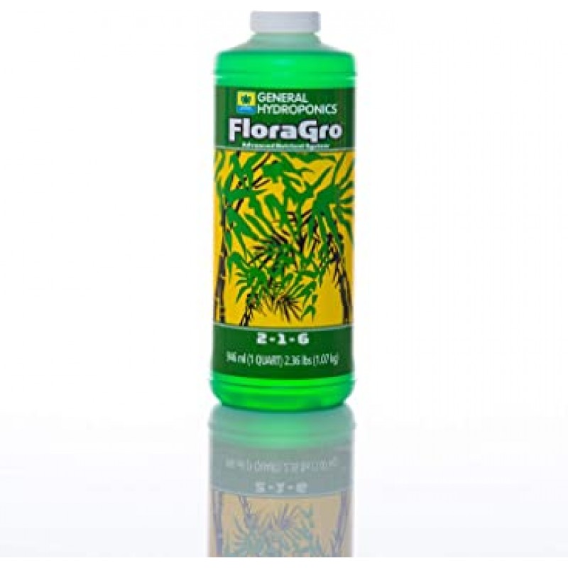 일반 수경 재배 Flora 시리즈: FloraMicro, FloraBloom, FloraGro - 3액형 수경 재배 영양 시스템, 1 qt. 병