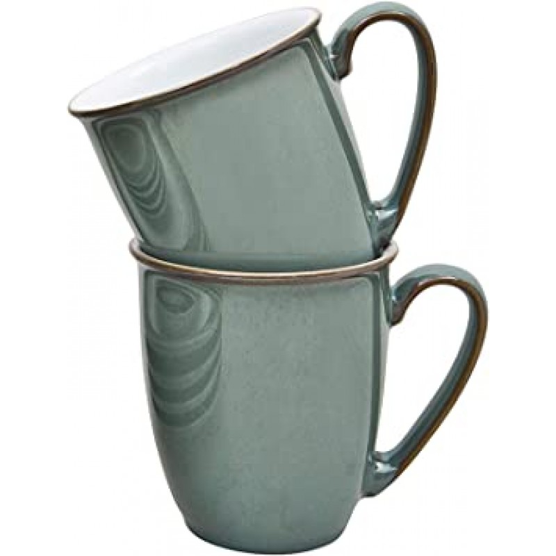 Denby 2048818 리젠시 그린 커피 비커/머그 세트 2피스