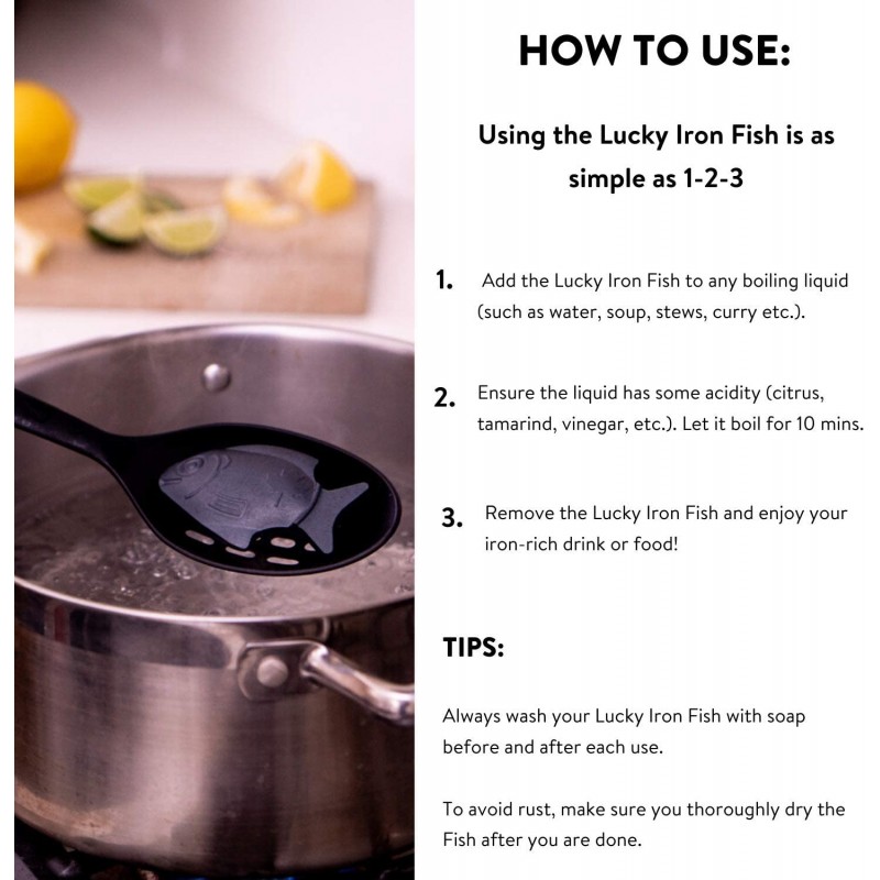 Lucky Iron Fish 럭키 아이언 피쉬 천연 철분 보충