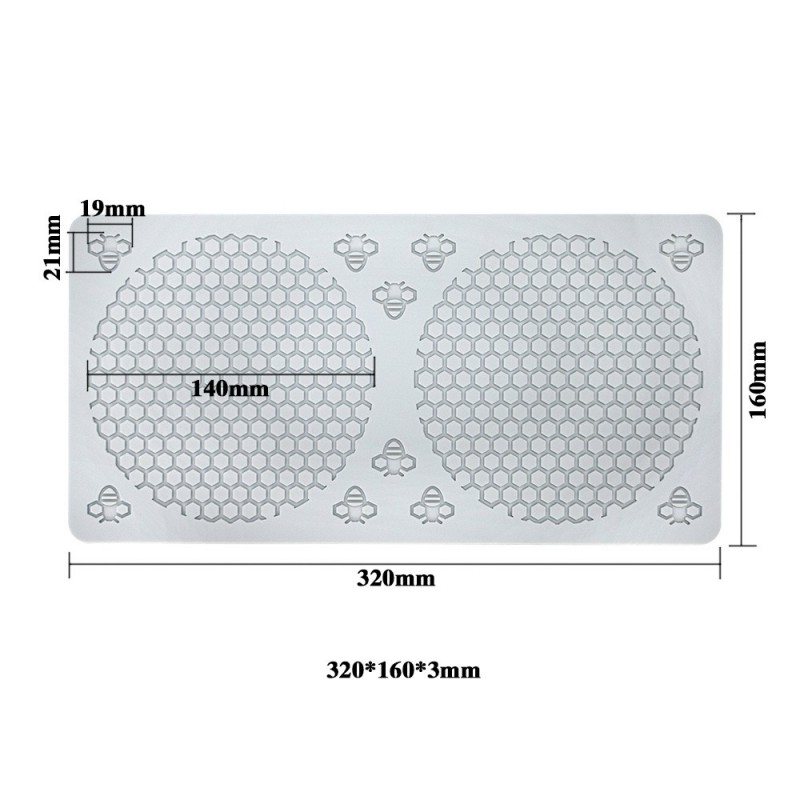 라운드 벌집 베이킹 케이크 디저트 예술적 실리콘 몰드