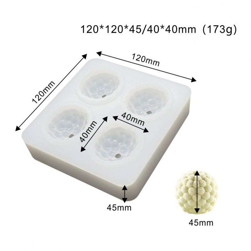 라즈베리 베이킹 초콜릿 무스 말차 케이크 비누 실리콘 4구 몰드