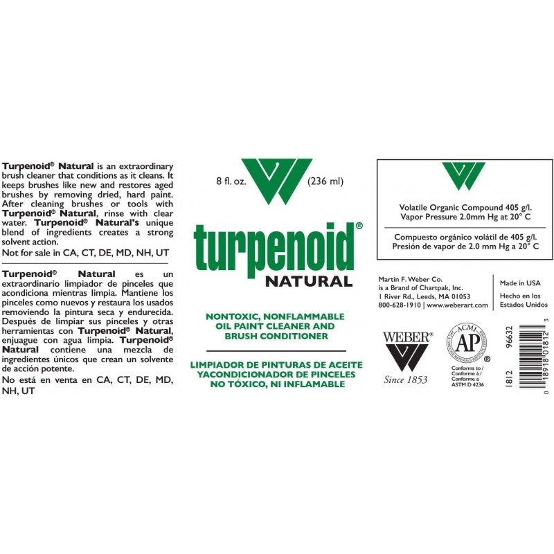 웨버 Weber Turpenoid Natural, 236ml 병, 각 1개 (1812)