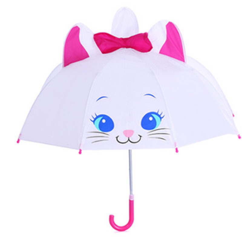 귀여운 아동용 하얀 고양이 우산