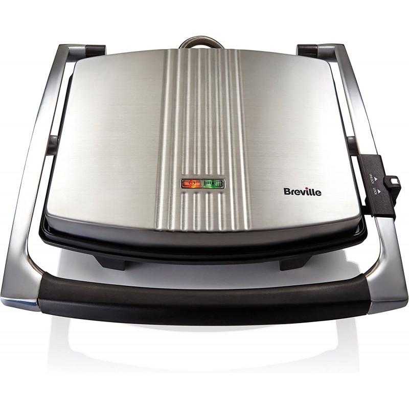 브레빌 Breville 파니니 샌드위치 메이커 2000W, 브러시드 스테인리스 스틸 VST026