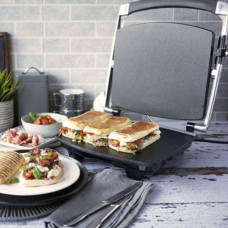 브레빌 Breville 파니니 샌드위치 메이커 2000W, 브러시드 스테인리스 스틸 VST026