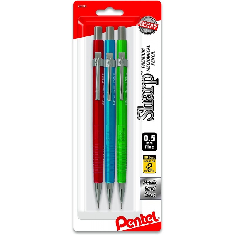 Pentel 메탈릭 샤프 3pcs/0.5mm