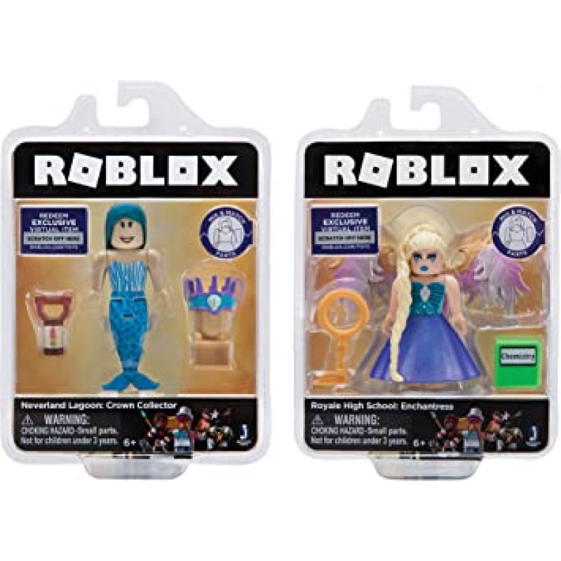 로블록스: Celebrity Collection - 네버랜드 라군: Crown Collector + Royale High School: Enchantress Two Figure Bundle [2개의 전용 가상 아이템 포함]