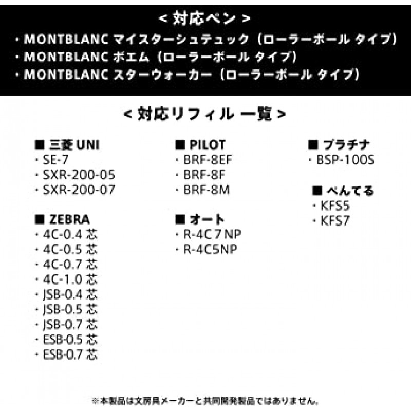 볼펜 리필 어댑터 MB-02 (롤러 볼 리필 호환 모델)