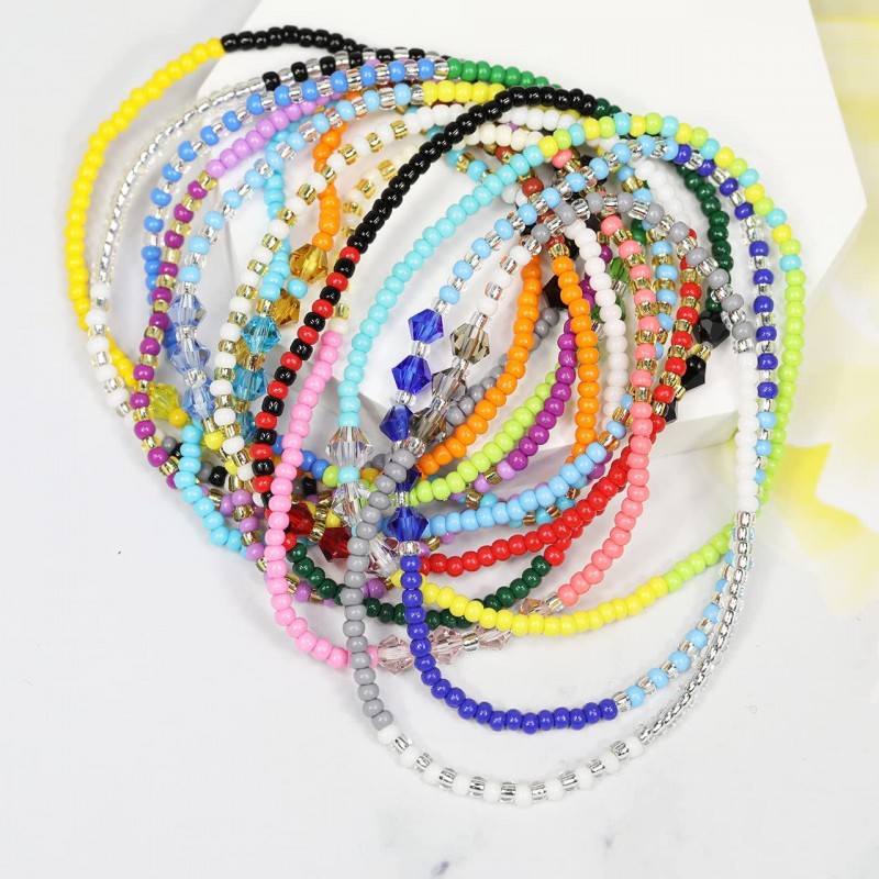 BALABEAD 목걸이 보석 만들기 크리스탈 유리 구슬 DIY 공예 4mm/15색(총 1500pcs)